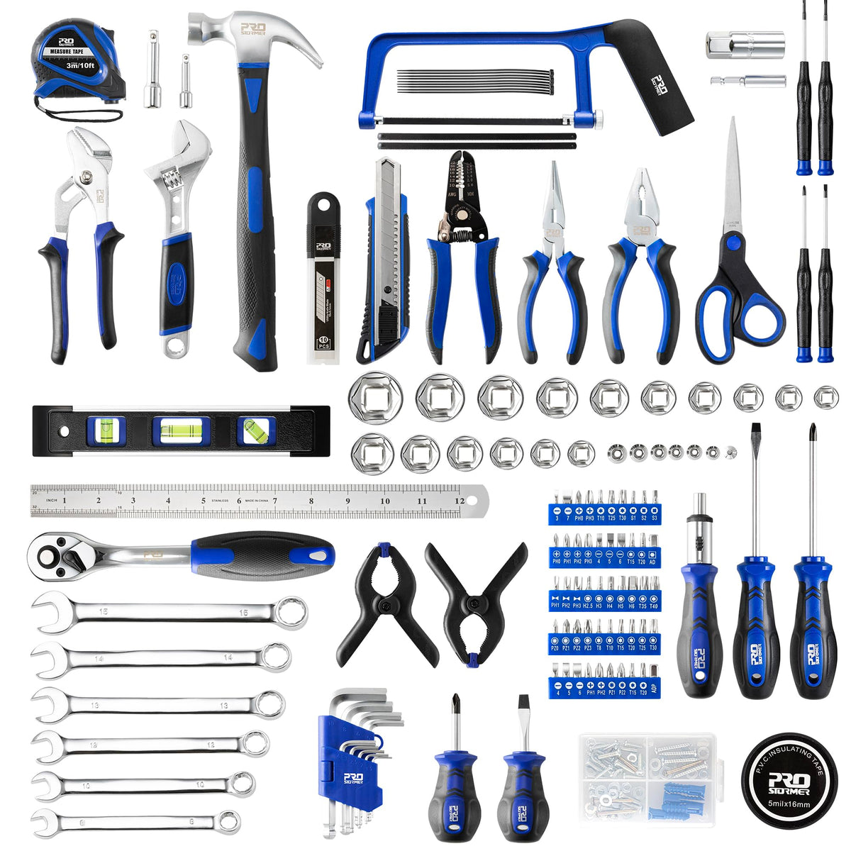 Prostormer 72-tooth ratchet enables easy access in tight spaces.