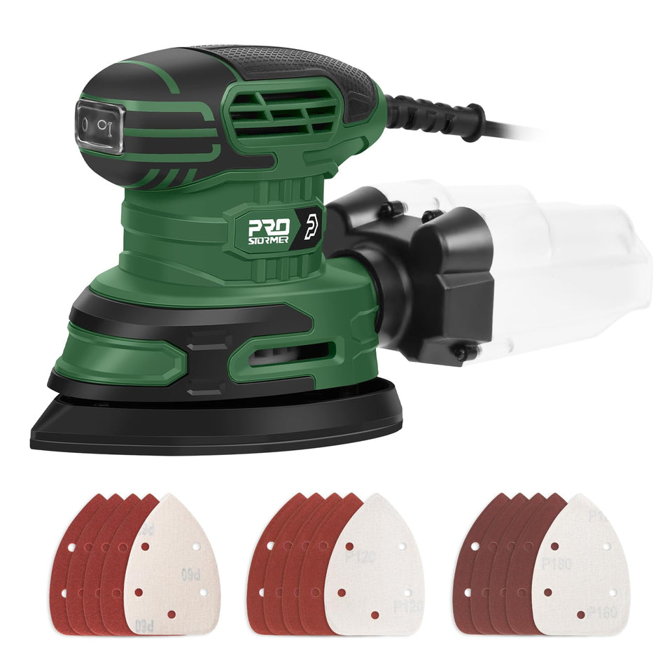 Prostormer detail sander at 13000rpm for precise edge work.