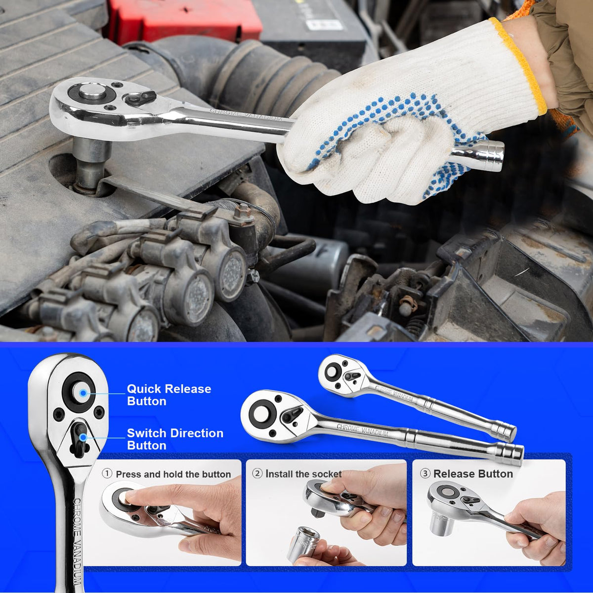 Prostormer screwdrivers and bits spread across a complete repair kit.