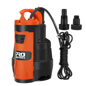 Prostormer sump pump with built in float switch for automatic water removal