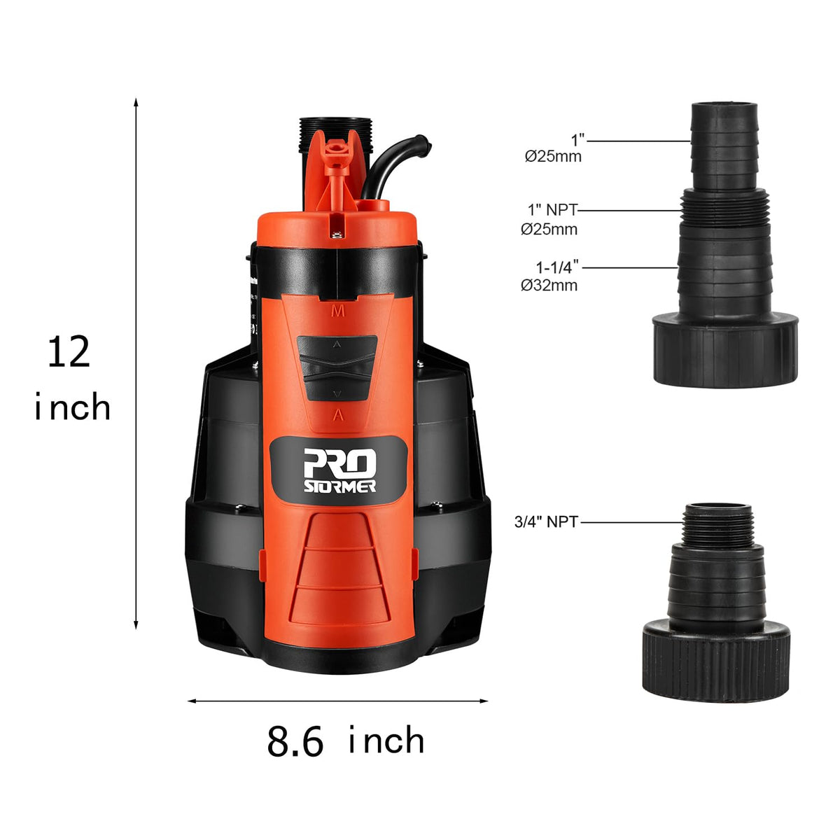 Submersible setup of Prostormer 3500GPH pump ready for flooded cellars
