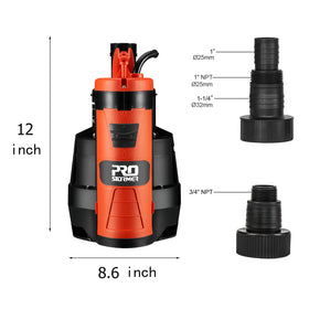 Submersible setup of Prostormer 3500GPH pump ready for flooded cellars
