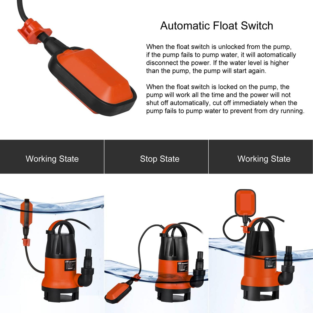 Prostormer submersible sump pump with durable design for wet spaces