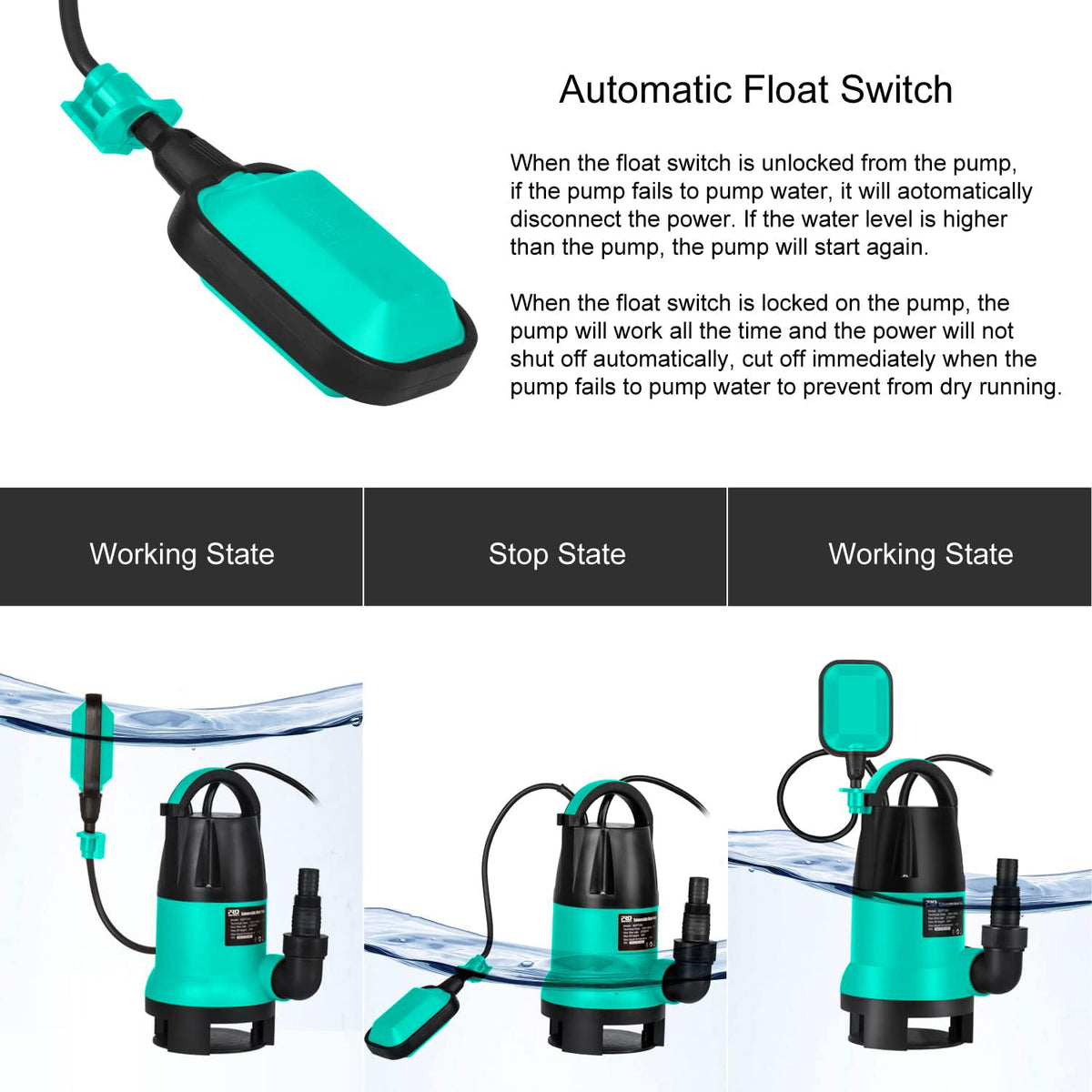 Prostormer sump pump built with thermoplastic, corrosion-resistant construction