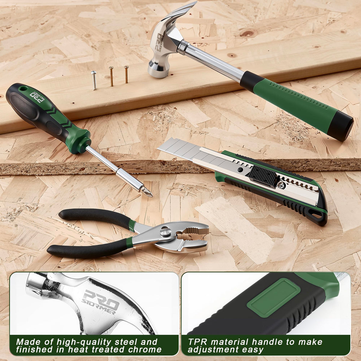 Prostormer utility knife and scissors ready for quick DIY tasks.