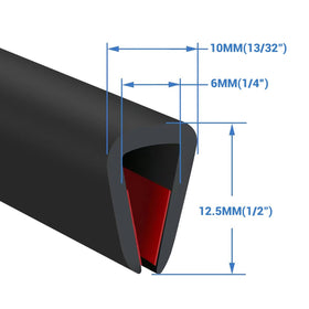 Protalwell edge trim adheres easily, ideal for 1/4-inch mirror edge finishing.