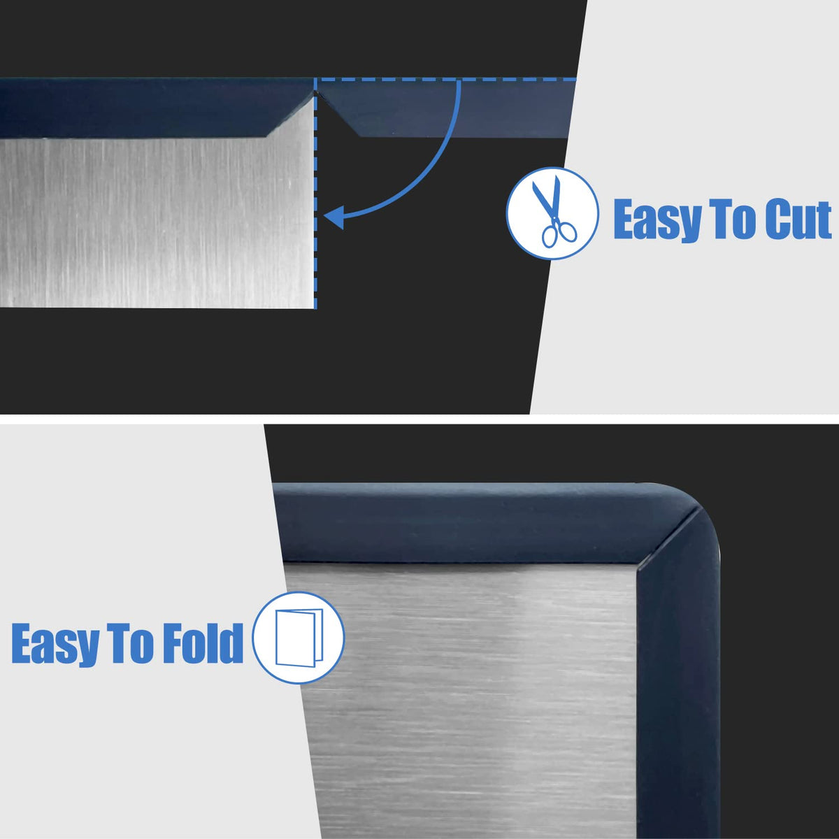 Protalwell edge trim in black blends with modern surfaces and finishes.