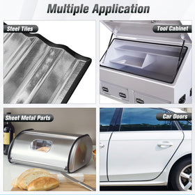 Protalwell black car door guard protects paint from scratches.