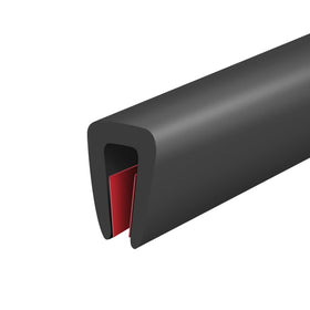 Protalwell rubber edge trim, self-adhesive application protects glass edges quickly.