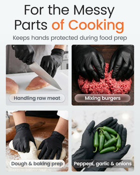 Protectmate rolled beaded cuff gloves provide added wrist strength and easy donning