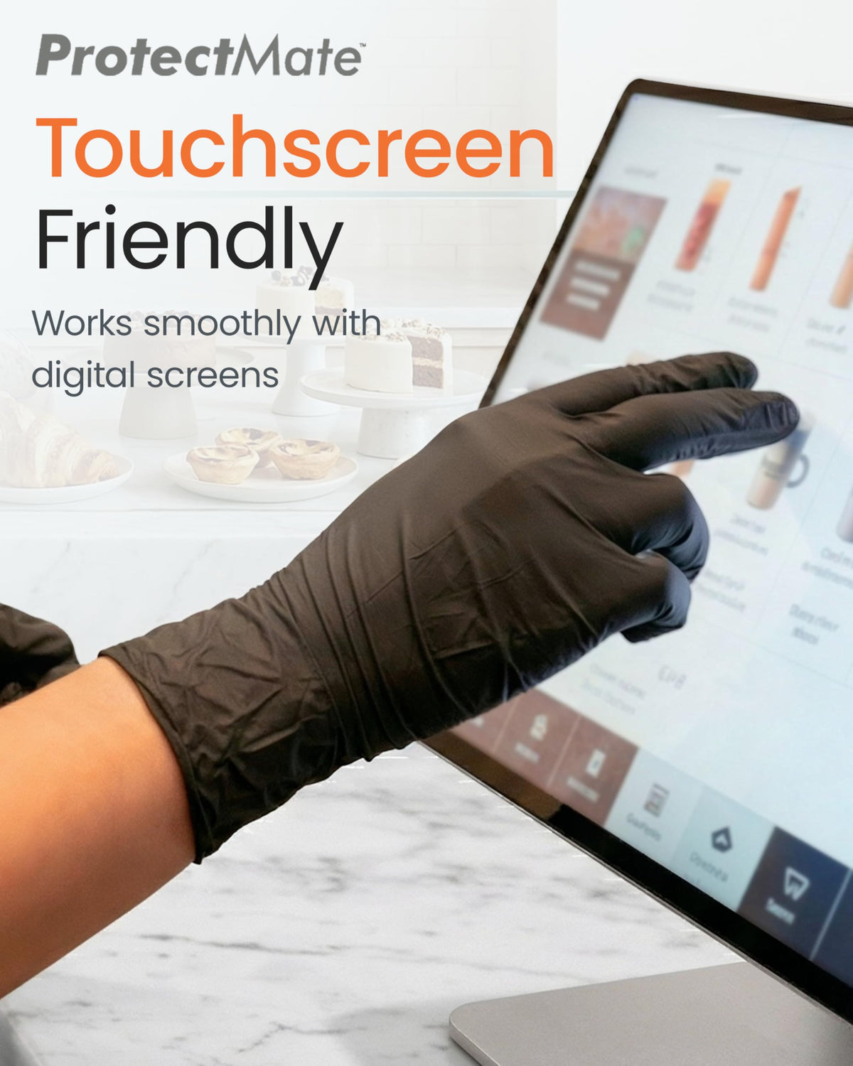Protectmate touchscreen-friendly nitrile gloves keep you connected during prep.