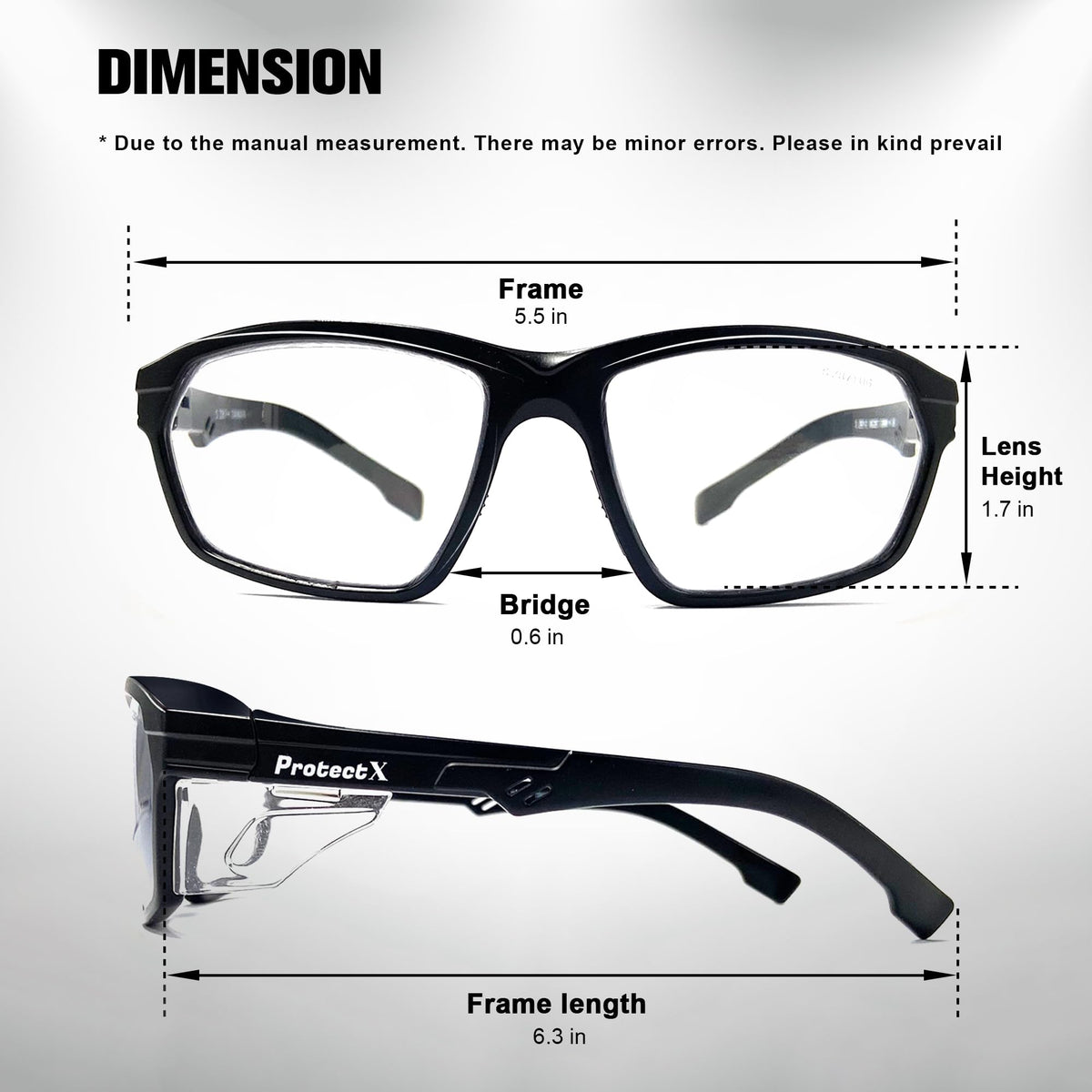 ProtectX 2-pack safety reading glasses convenient for home or work