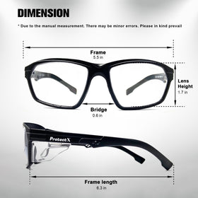 ProtectX 2-pack safety reading glasses convenient for home or work