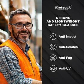 ProtectX ANSI Z87.1 rated safety eyewear for reliable protection