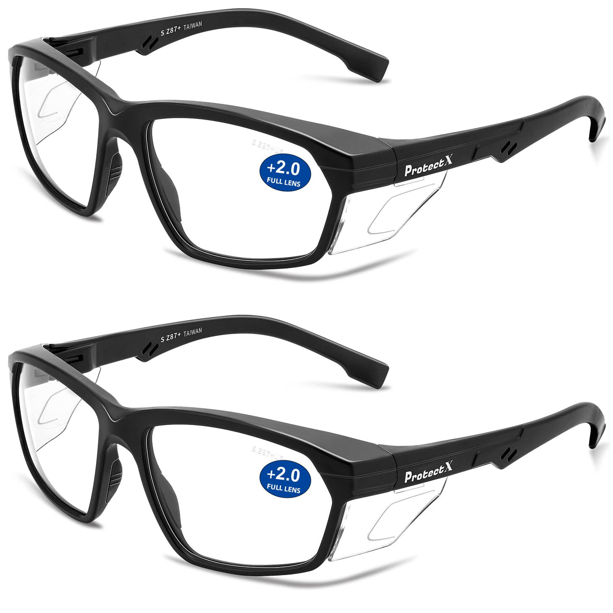 ProtectX Safety Reading Glasses 2.0 frame close-up for all-day comfort.