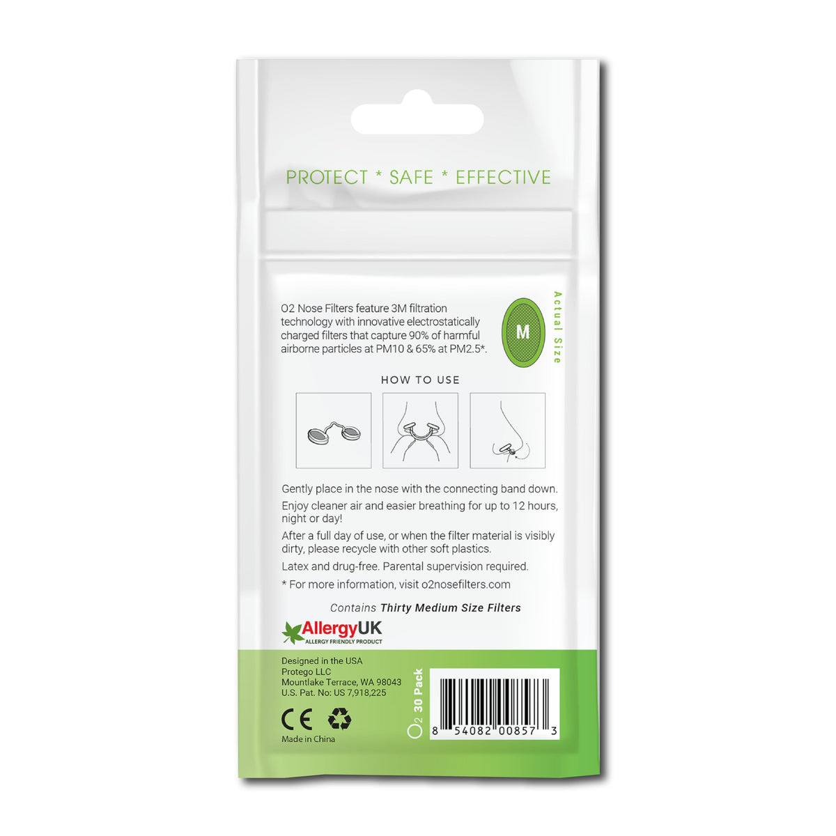 Protego O2 Nose Filters in use at airport for travel protection.