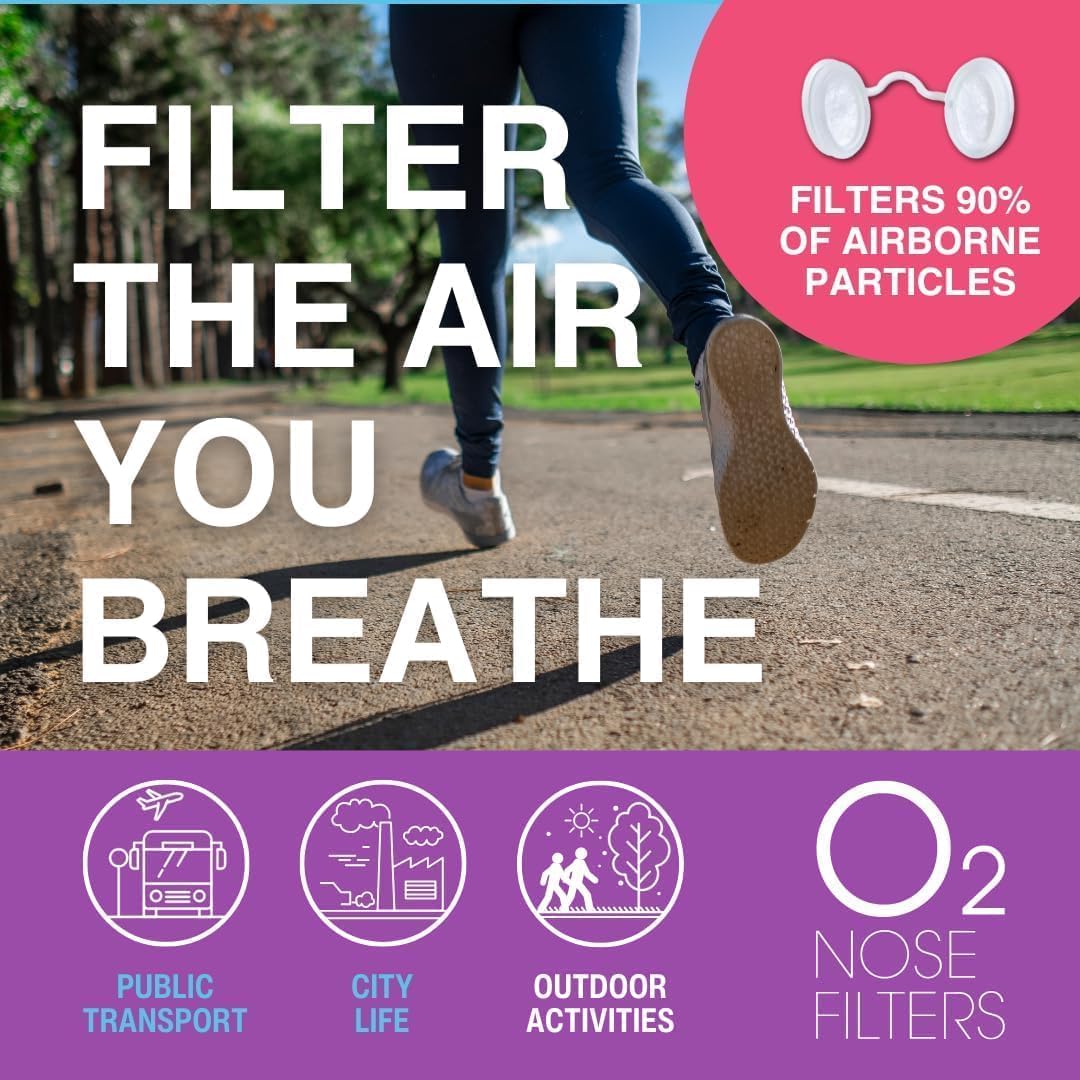 Protego O2 Nose Filters in use blocking smoke and fine particles.