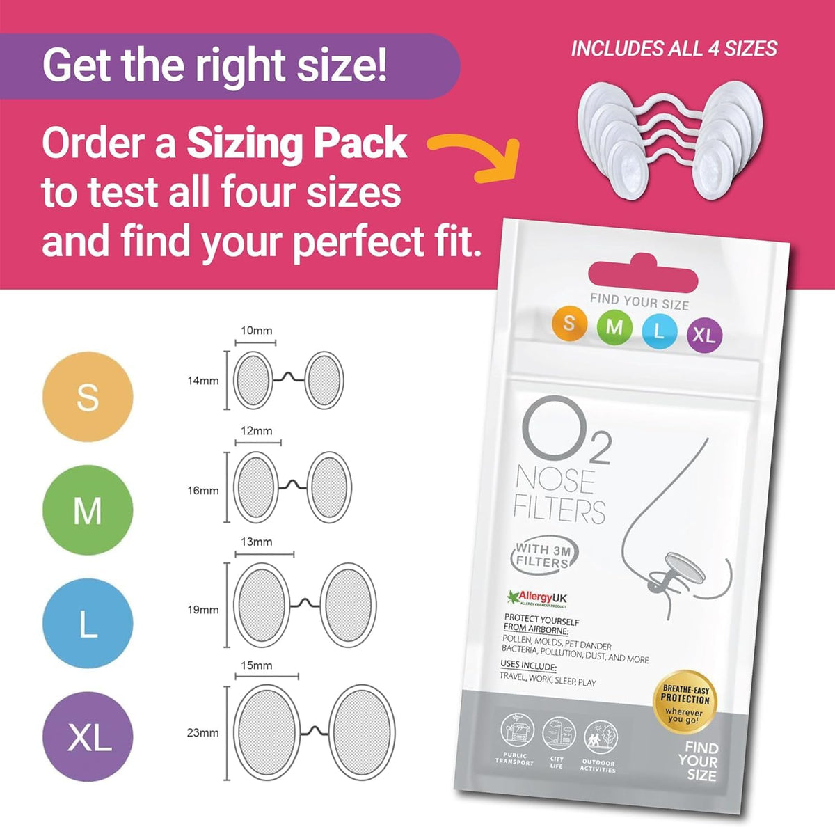 Protego O2 Nose Filters latex-free design for comfortable wear.