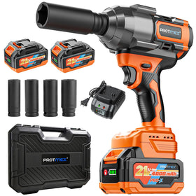 Protmex 1107Ft-lbs cordless impact wrench for tire maintenance.