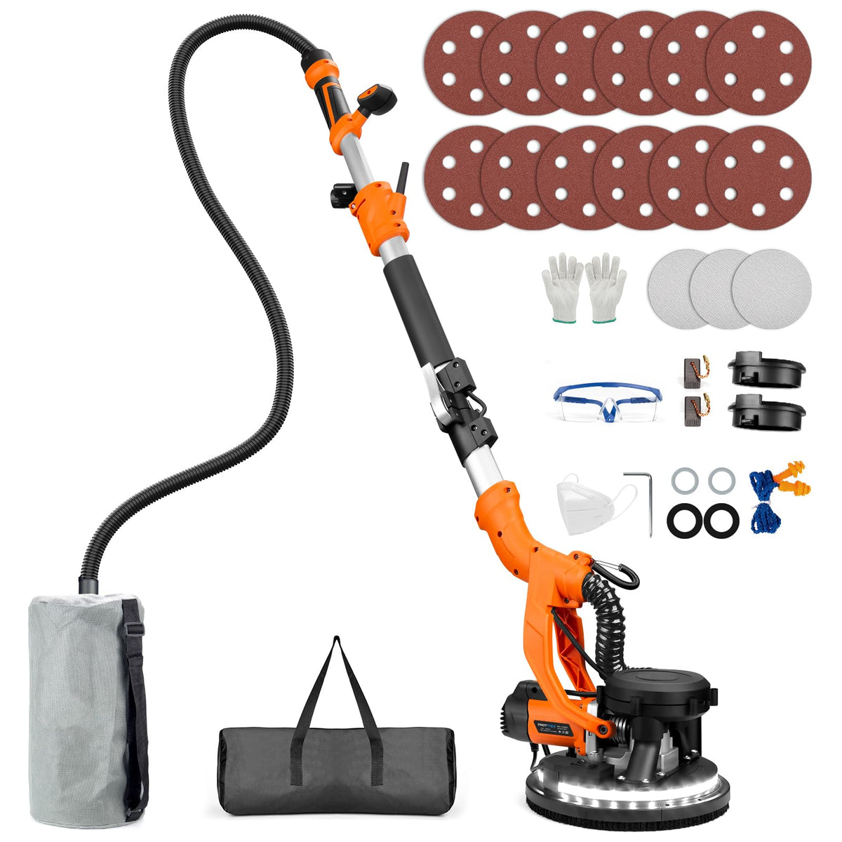 Protmex drywall sander with 1000W motor for smooth walls