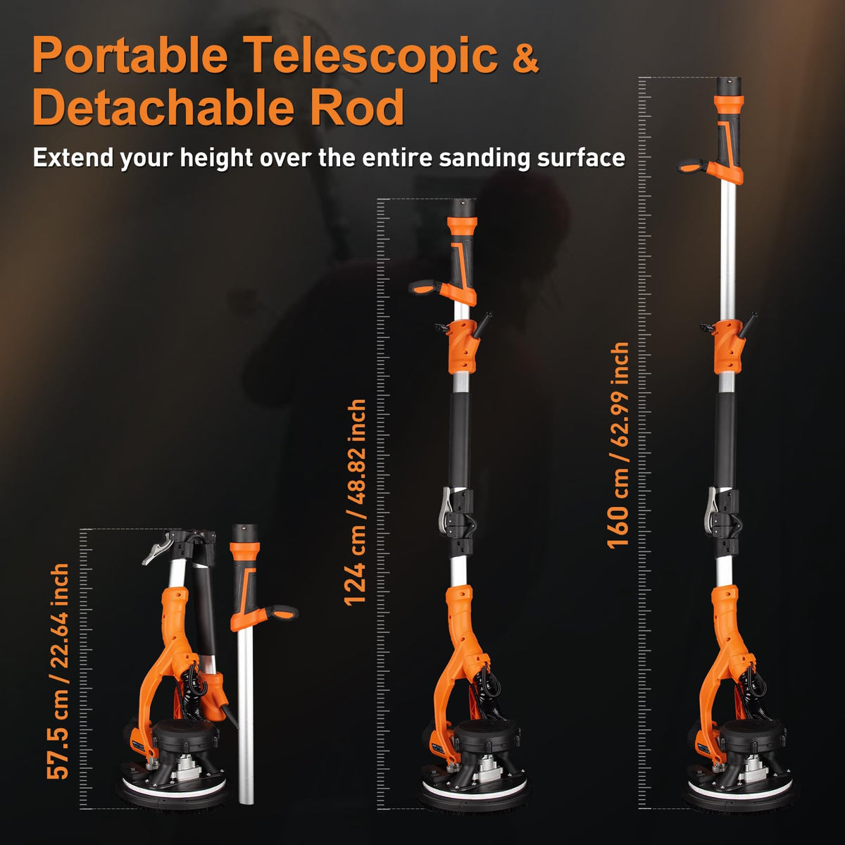 Protmex extendable pole reaches high ceilings without ladders