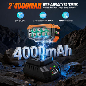 Protmex fast charger for quick recharges between jobs.