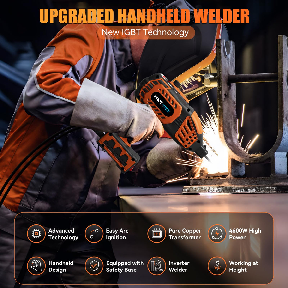 Protmex portable welder with adjustable amps 20-120A for versatile projects