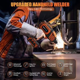 Protmex portable welder with adjustable amps 20-120A for versatile projects