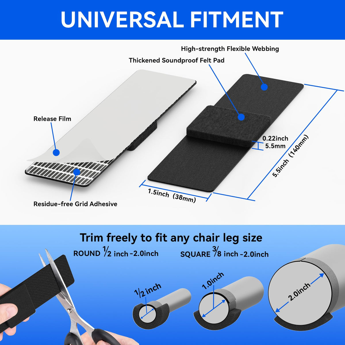 ProtStorLife extra-long webbing design fits various leg sizes