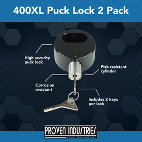Puck Lock 400XL with concealed shackle for added protection against bolt cutters.