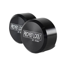 Proven Industries Puck Lock 400XL front view showing compact security for trailer doors.