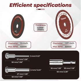 Prozwee hex shank 1/4-inch for quick tool mounting.