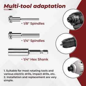 Prozwee 1/4-inch mandrel attachment for secure setup.
