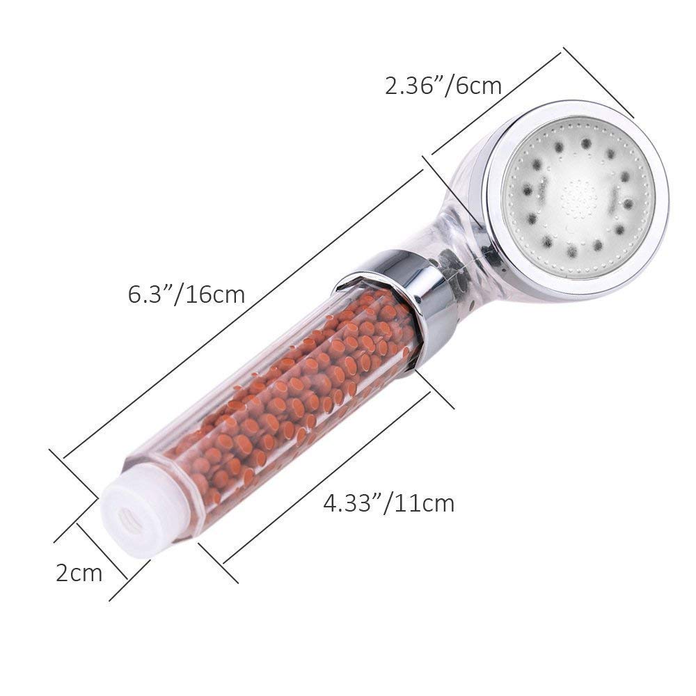 PRUGNA 59-inch shower hose extends reach and flexibility.
