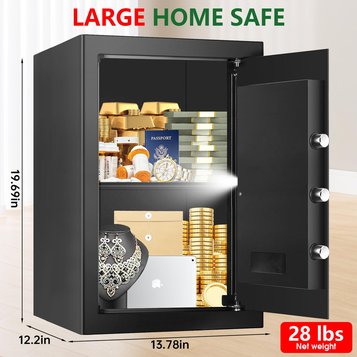 Psisuvry 3.4 CuFt removable shelf enables customizable organization