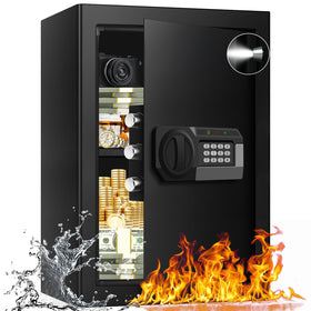 Psisuvry safe storing cash, documents, and jewelry securely