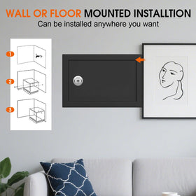 Psisuvry safe box key lock offers simple, battery-free access.