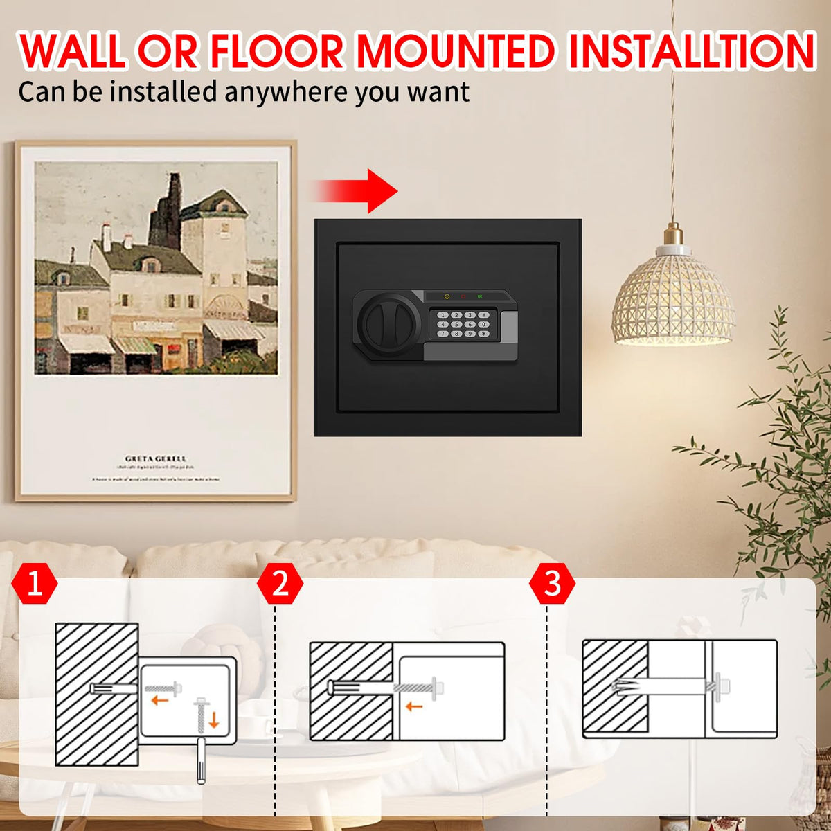 Psisuvry reinforced door design enhances protection against forced entry.