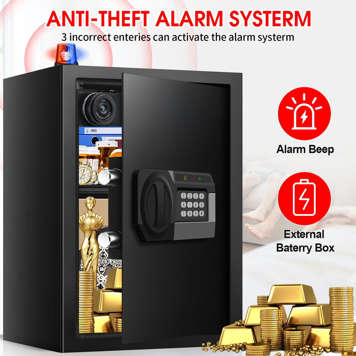 Psisuvry versatile safe for home and office storage