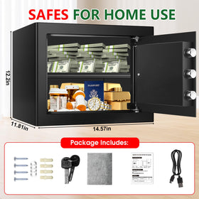 Psisuvry wall/floor mounting holes offer secure fixed installation