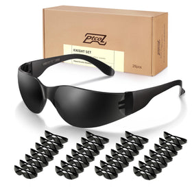 PTCOL 28-pack safety glasses, individually wrapped for easy distribution.