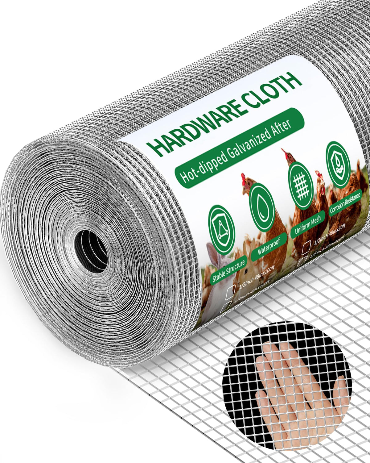 Pterying hardware cloth 1/4-inch roll offers durable outdoor fencing for chicken coops.