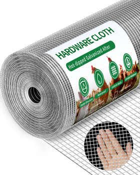 Pterying hardware cloth 1/2-inch openings in a 100 ft roll for durable poultry fencing.