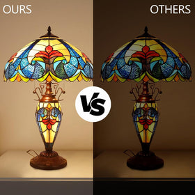 Pterying Tiffany lamp handmade glass shade with vivid color
