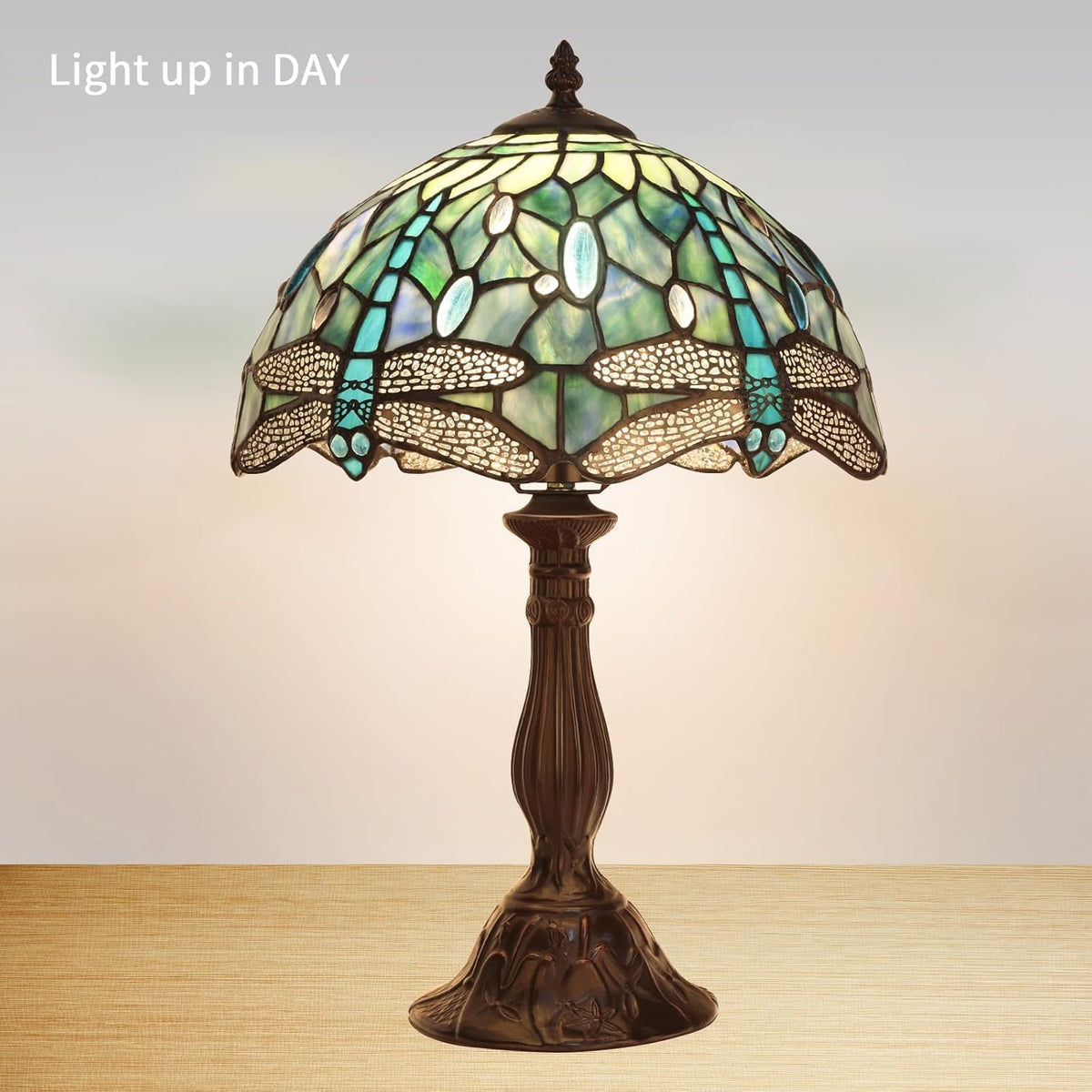 Pterying Tiffany LED bulb 2700K included for warm immediate lighting