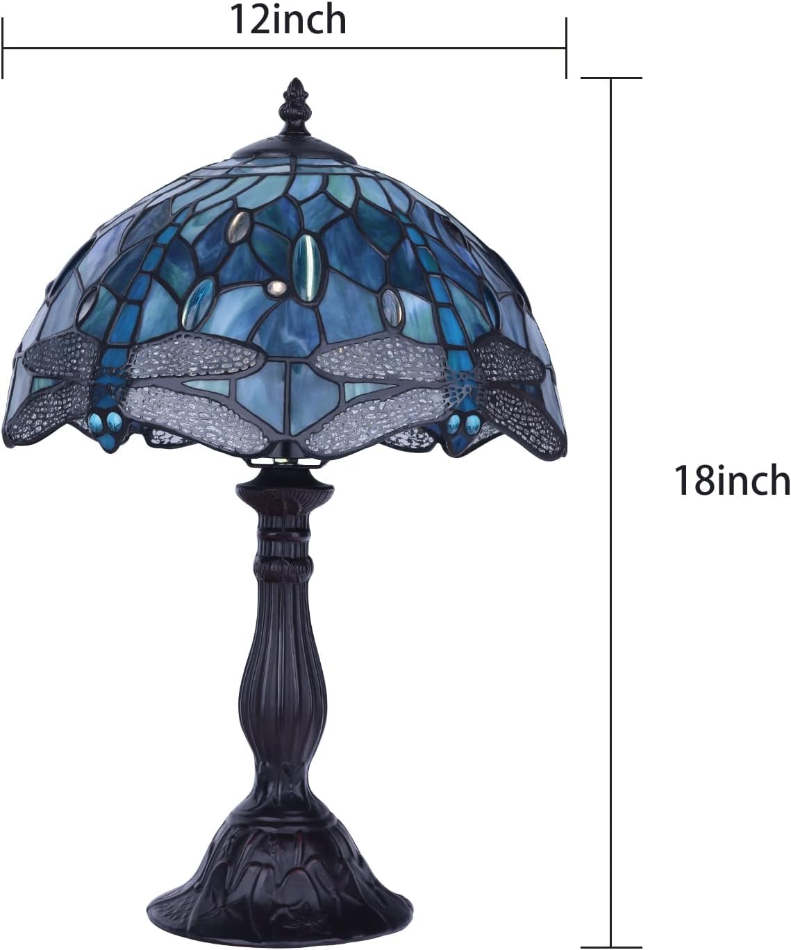 Pterying Tiffany lamp used to create a warm ambiance in a living room