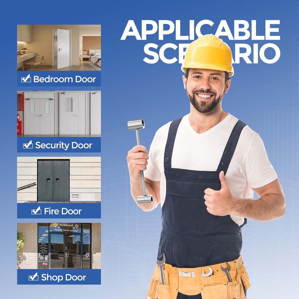 PUAODER multi-purpose hinge wrench suitable for homes and workshops