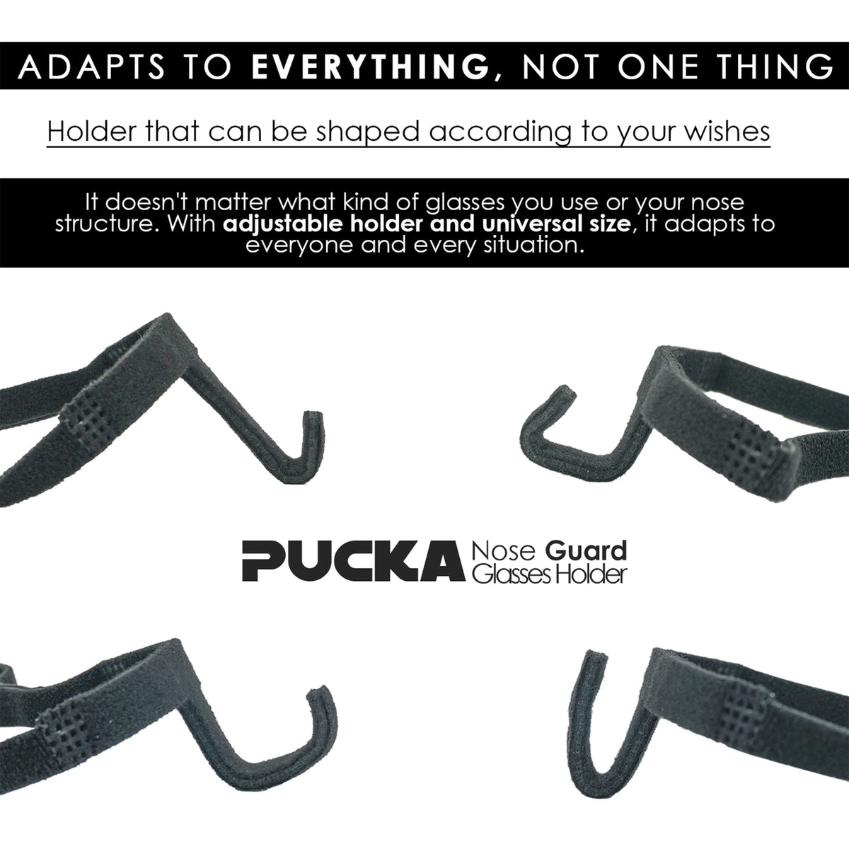 Pucka nose guard band measures 67 cm for versatile fit