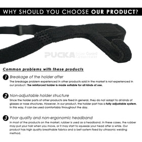 Pucka soft, breathable band is easy to clean after wear