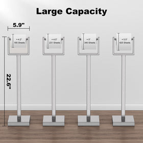 Pucscsrg Nickel Toilet Paper Holder Stand accommodating jumbo rolls.